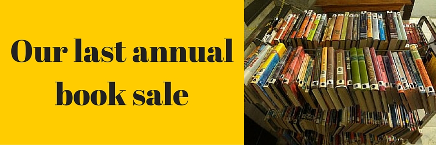 Our last annual book sale.