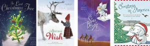 Four Christmas book covers