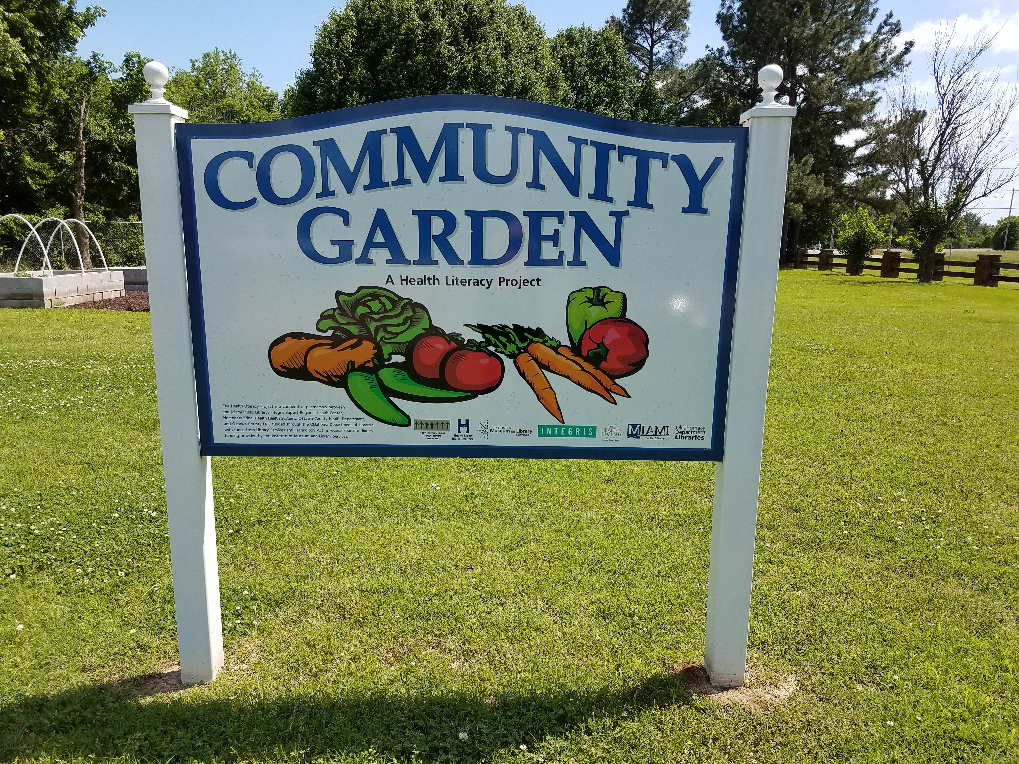 Community Garden Sign Miami Library
