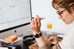 woman working on figures