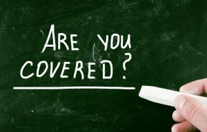 Chalkboard asking "are you covered?"