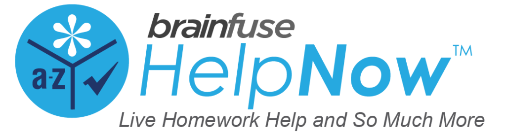 brainfuse Help Now Logo Live Homework Help and So Much More. Click to visit HelpNow.