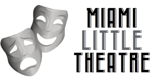 two grey theater masks "Miami LIttle Theatre"