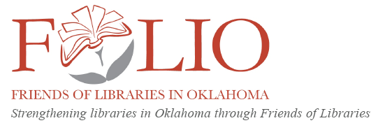 FOLIO Logo Friends of Libraries in Oklahoma. Strengthening libraries in Oklahoma through Friends of Libraries